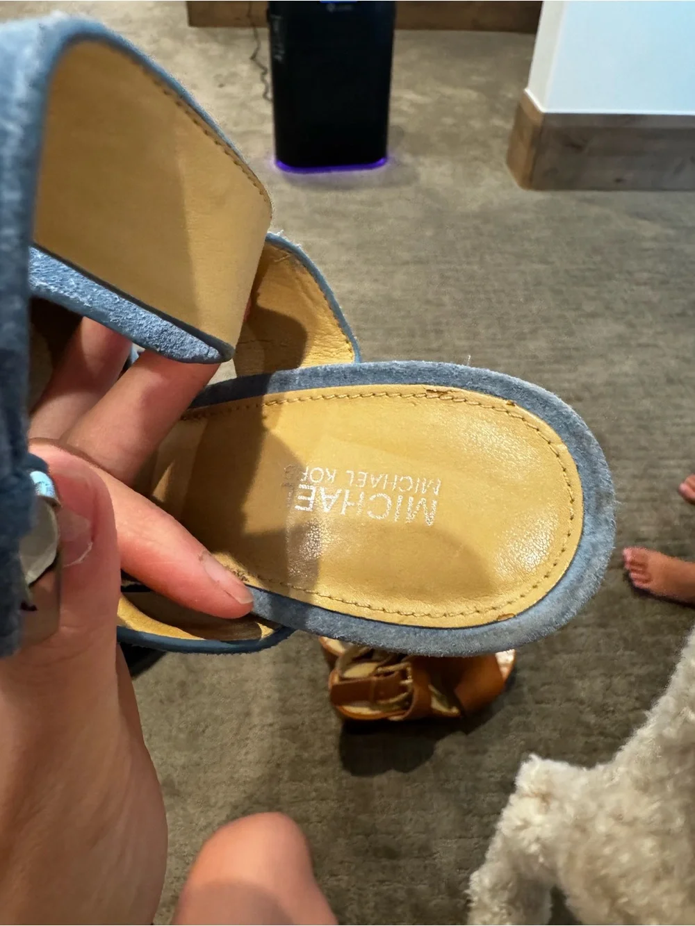 2 Michael Kors Wedges - Brown and Blue Suede/Leather